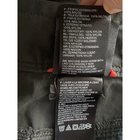 North Face Mens Dark Gray Cargo Nylon Shorts 36" Zip Pockets Lightweight Logo - Picture 11 of 12